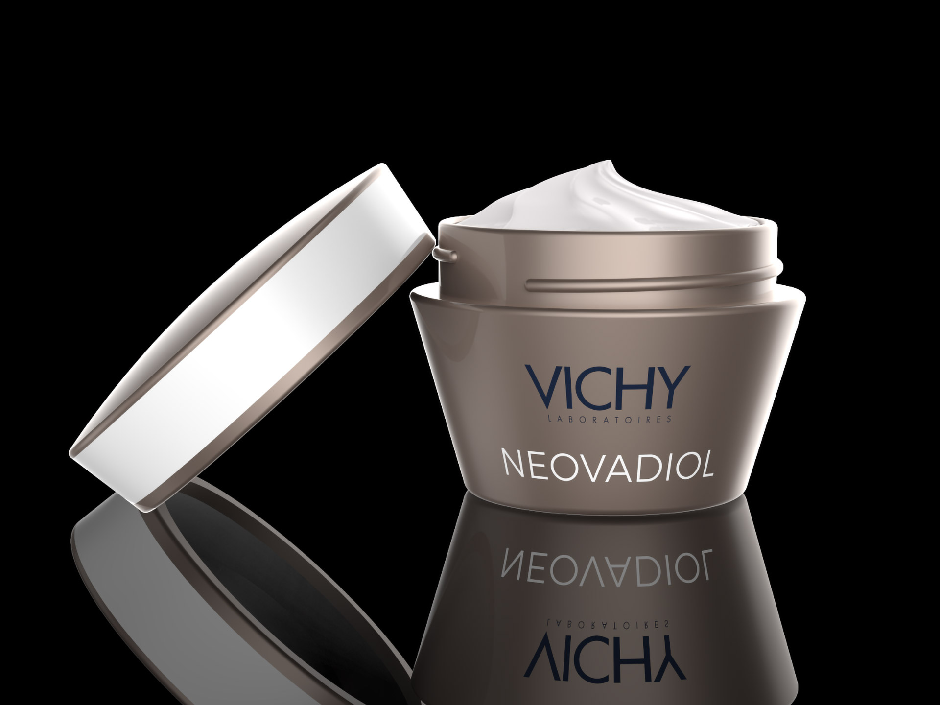 Rendering e modellazione 3d vaso crema Vichy